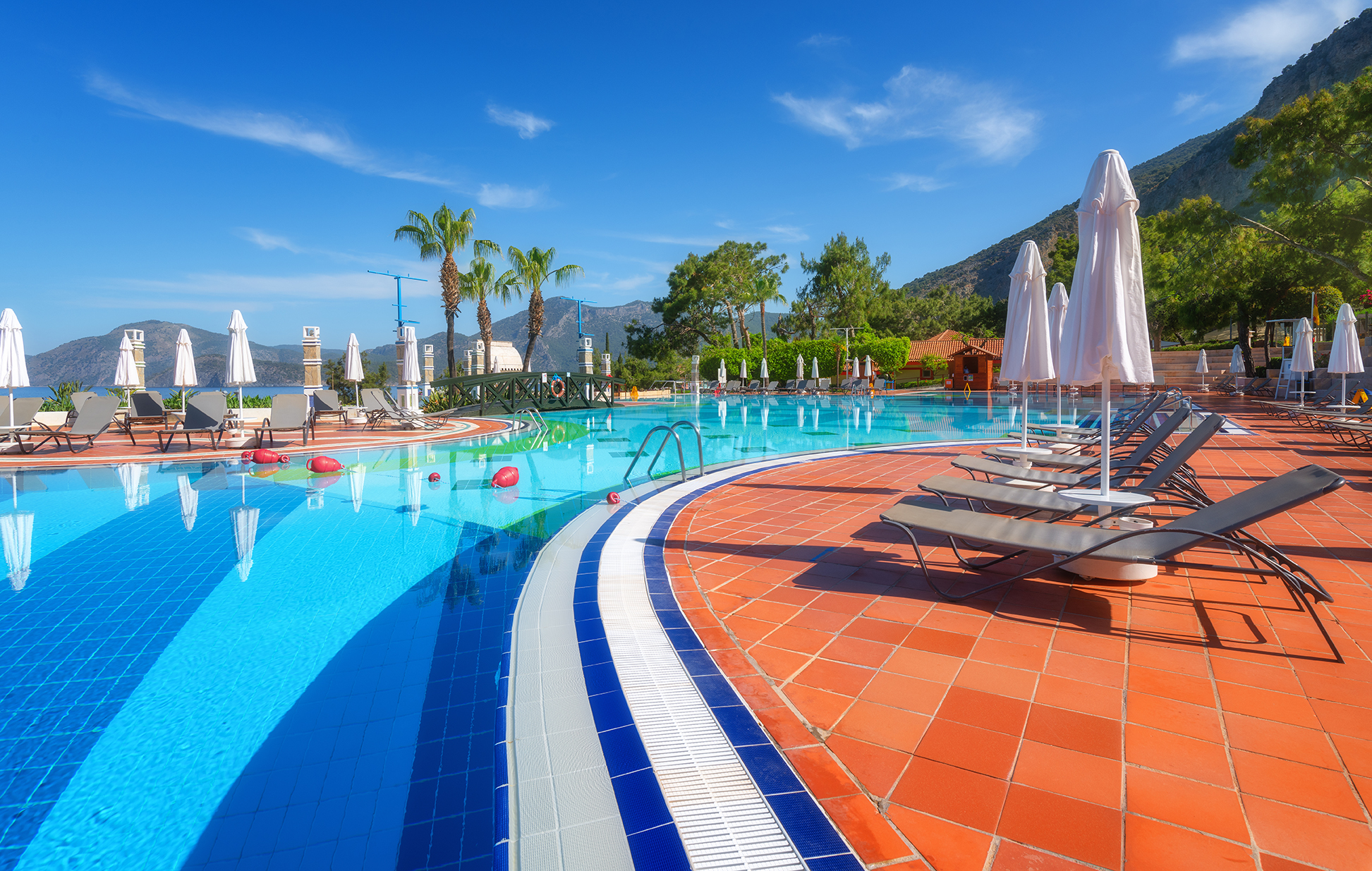 Beautiful Swimming Pool With Sun Beds And Umbrella 2024 12 02 14 25 45 Utc